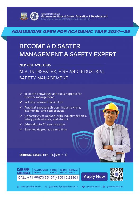 Post Graduate Diploma In Disaster, Fire and Industrial Safety Management (PGDDFISM)